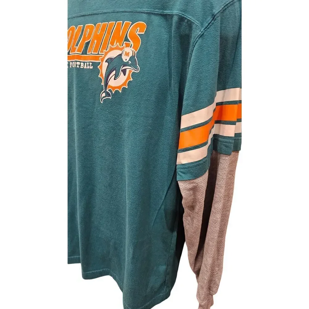 Boys youth vintage Miami dolphins long sleeve t shirt sz XL (18-20) game day top